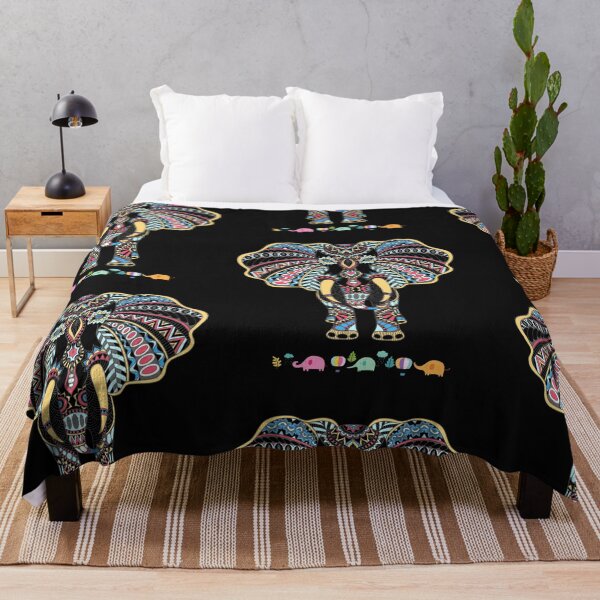 Item preview, Beautiful Decorative Elephant Colorful Line Drawing Design designed and sold by EarthArtDesigns.
