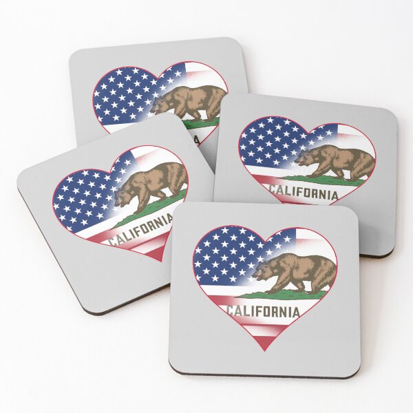 Item preview, State of California Flag and American Flag Fusion Design designed and sold by Gsallicat.