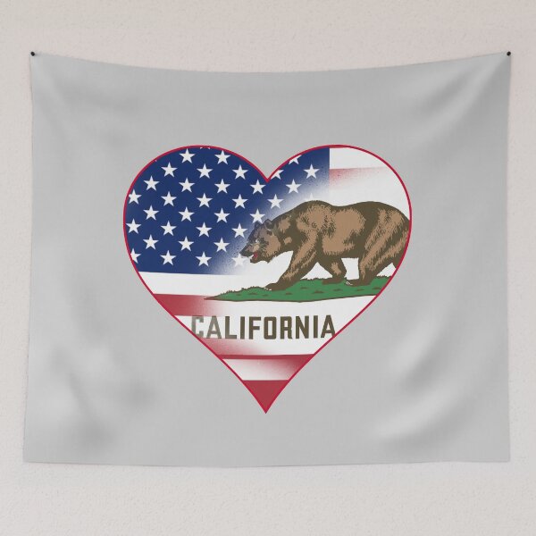 Item preview, State of California Flag and American Flag Fusion Design designed and sold by Gsallicat.