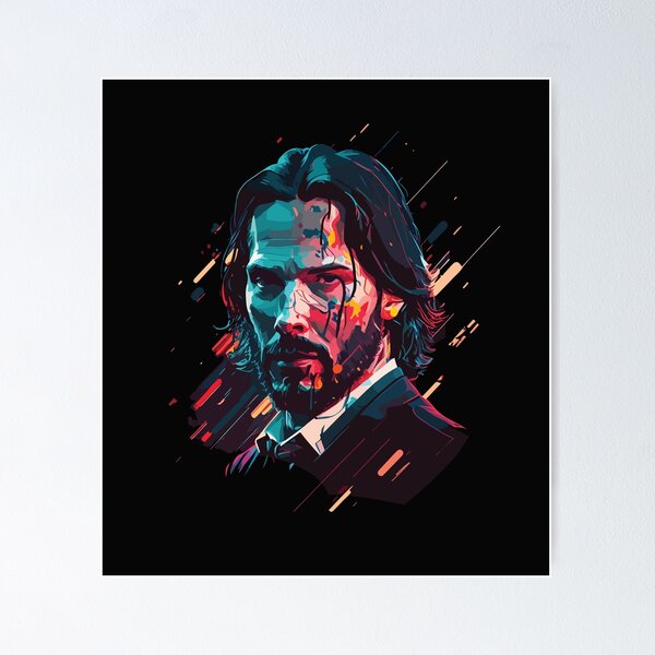 Artikel-Vorschau von john wick mit 4 farbigem vektor, designt und verkauft von Kru Black.