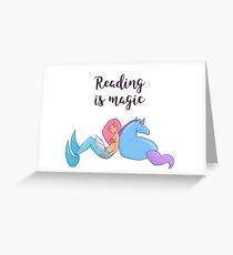 Reading is magic. Greeting Card