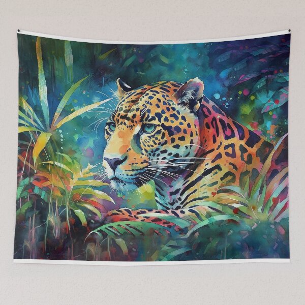 Item preview, Jaguar Jungle Watercolor designed and sold by KatDattilo.