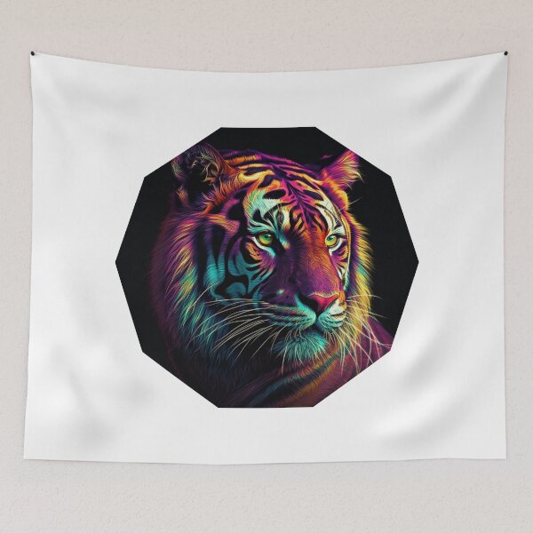 Item preview, Neon Tiger Decagon designed and sold by RobinTief.