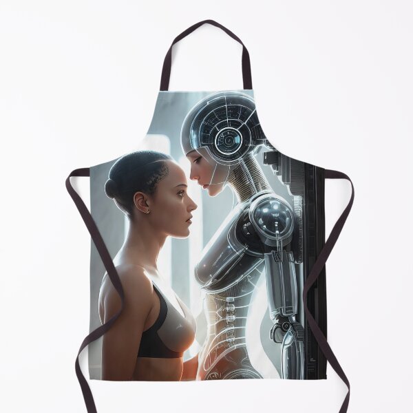 Item preview, Robot Love Story - Woman and Machine designed and sold by The AI Art Gallery.