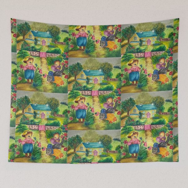 Item preview, Cat family oil pastels color  designed and sold by Puifai2489.