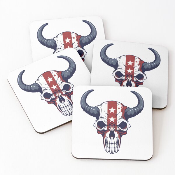 Item preview, Patriotic Bull Skull and Horns designed and sold by cy312.