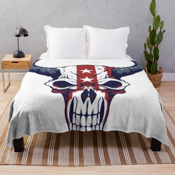 Item preview, Patriotic Bull Skull and Horns designed and sold by cy312.
