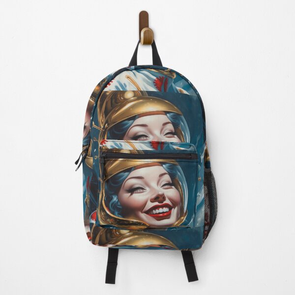 Item preview, Sci-Fi, retro futuristic beautiful smiling girl designed and sold by GueloStudio.