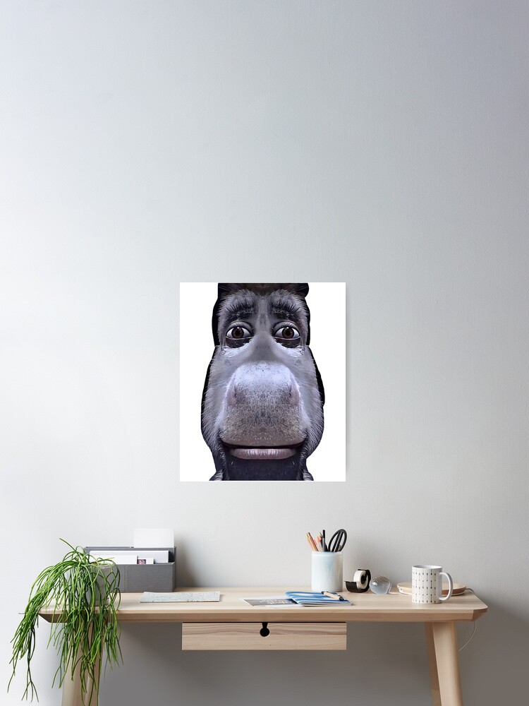 Staring Donkey from shrek Poster for Sale by Shrewd Mood