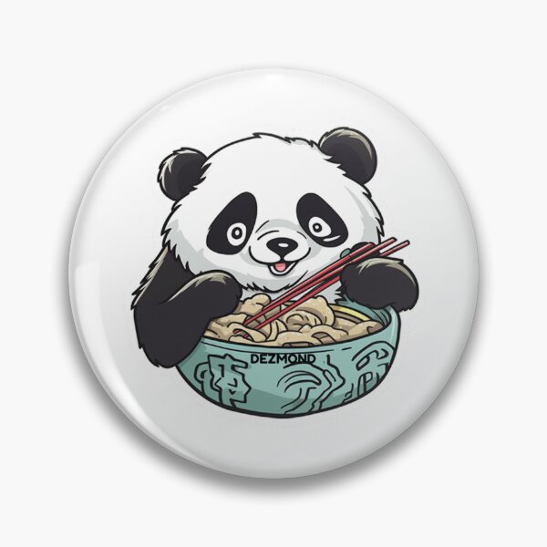 Aperçu de l'œuvre Panda mangeant des ramen créée et vendue par dencha.