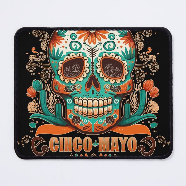 Item preview, Whimsical Cinco de Mayo Sugar Skull designed and sold by danielliamgill.
