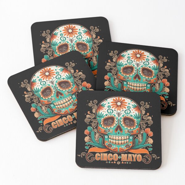 Item preview, Whimsical Cinco de Mayo Sugar Skull designed and sold by danielliamgill.