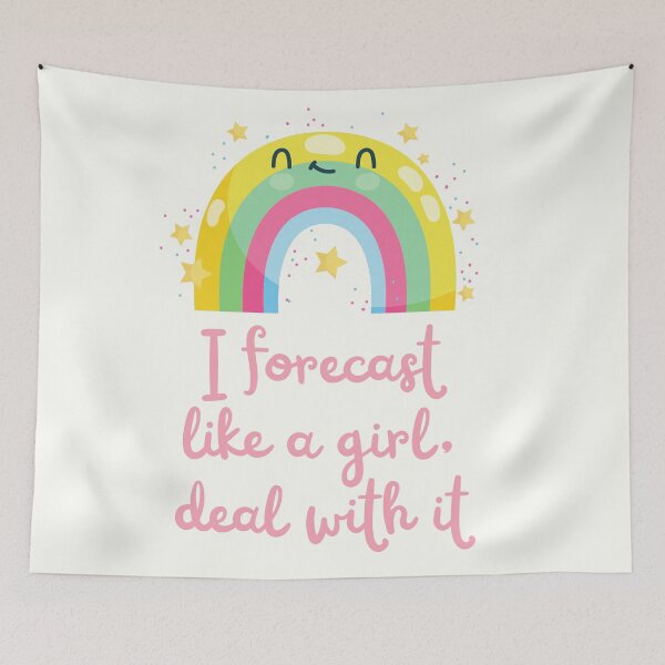 Item preview, Cute Dazzling Rainbow - I Forecast Like A Girl designed and sold by TrippyHistory.