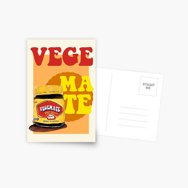 Item preview, Vegemite Mate Australia Australian Food Iconic Down under Jam Breakfast Funny Icon Unique Bright Retro Food Kitchen Creative Handdrawn designed and sold by Makeartwhynot.
