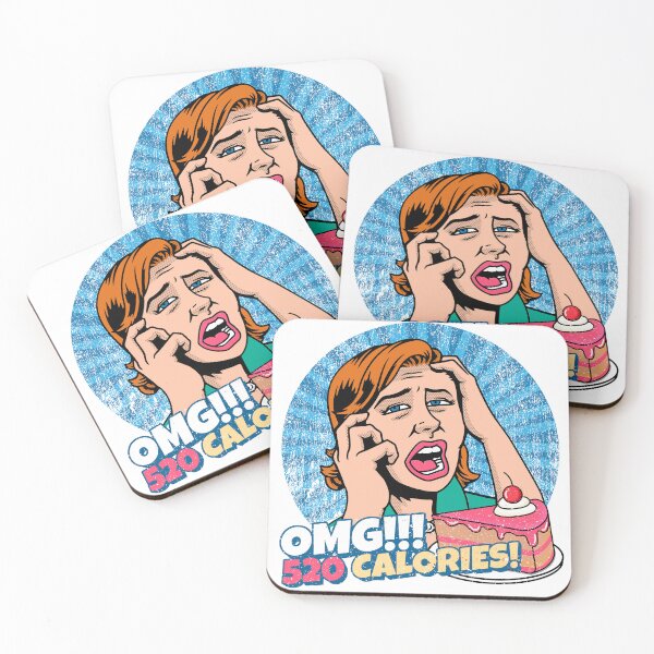 Item preview, OMG! 520 Calories! - Retro comics funny girl on diet designed and sold by sashashuba.
