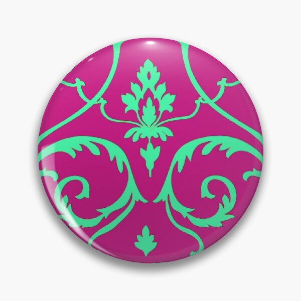Item preview, Baroque Lattice Pattern (raspberry/teal) - Prints designed and sold by CMooreWorx.