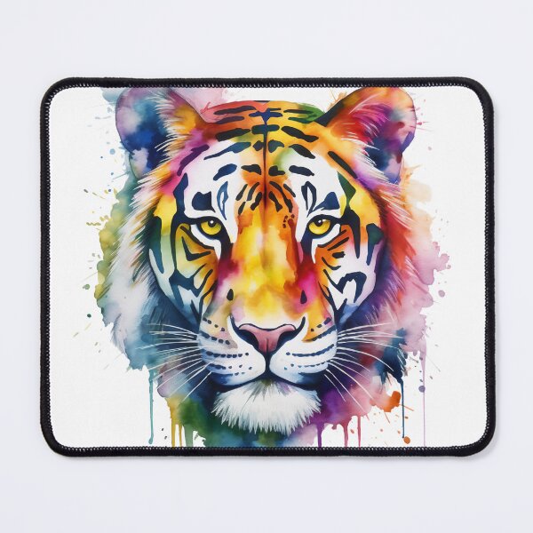 Item preview, Rainbow Watercolor Tiger designed and sold by HappyTeeValley.