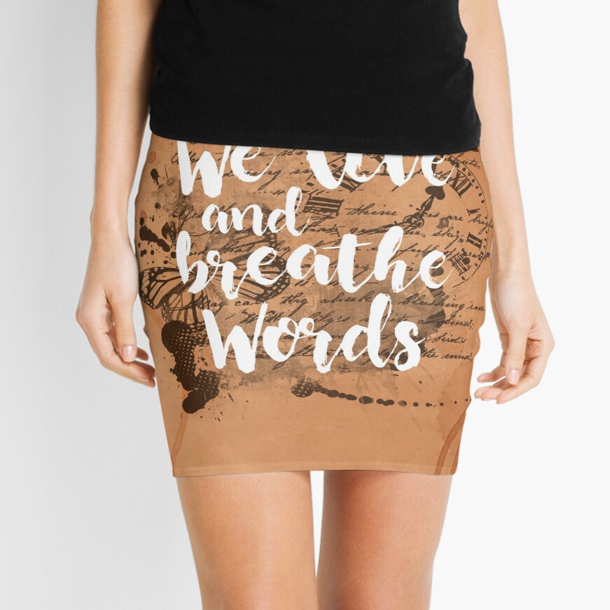 We live and breathe words Minifalda