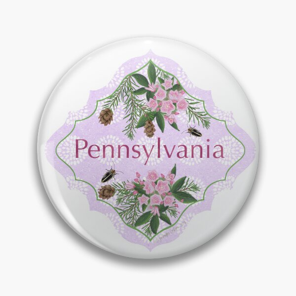 Item preview, Pennsylvania State Mountain Laurel Firefly Hemlock  | Sticker, Mug, Journal, Cup designed and sold by JourneyHomeMade.