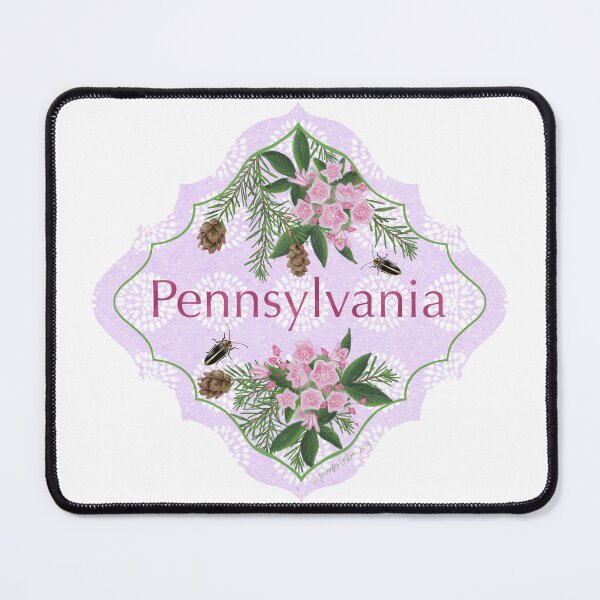 Item preview, Pennsylvania State Mountain Laurel Firefly Hemlock | Sticker, Mug, Journal, Cup designed and sold by JourneyHomeMade.