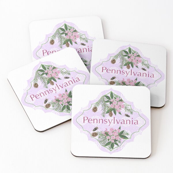 Item preview, Pennsylvania State Mountain Laurel Firefly Hemlock  | Sticker, Mug, Journal, Cup designed and sold by JourneyHomeMade.