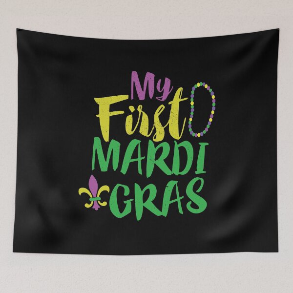 Item preview, My First Mardi Gras Beads Fleur De Lis  designed and sold by BUBLTEES.