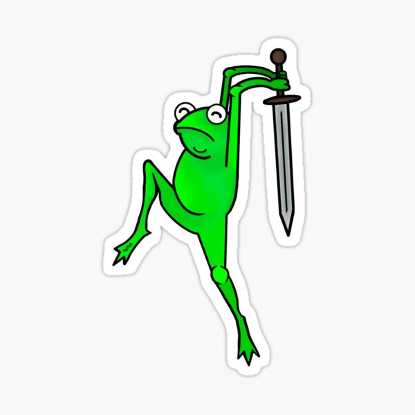 Aperçu de l'œuvre mignon, épée, combat, grenouille créée et vendue par merksucks.