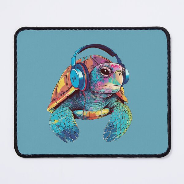 Item preview, Sea Turtle Wearing Headphones designed and sold by HandCraftedArt.