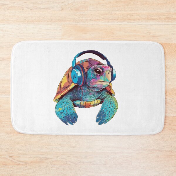 Item preview, Sea Turtle Wearing Headphones designed and sold by HandCraftedArt.