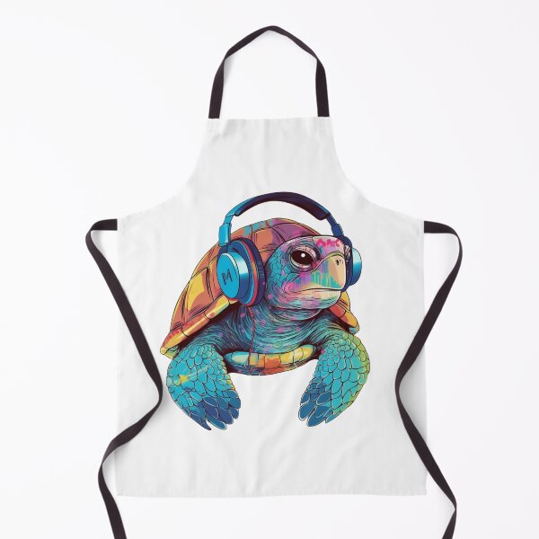Item preview, Sea Turtle Wearing Headphones designed and sold by HandCraftedArt.
