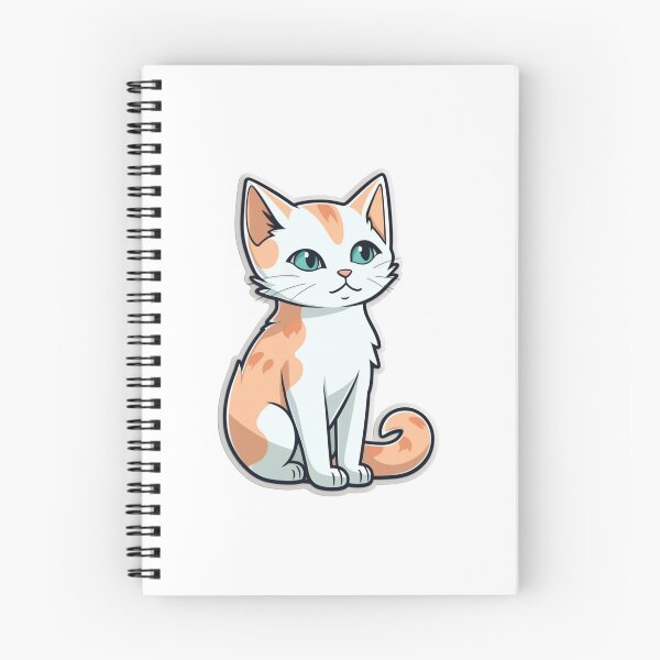Item preview, Cute Cat White and Orange designed and sold by HandCraftedArt.