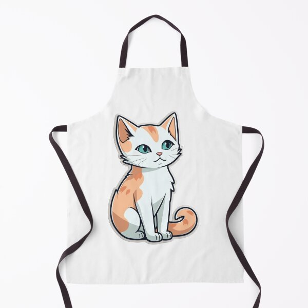 Item preview, Cute Cat White and Orange designed and sold by HandCraftedArt.