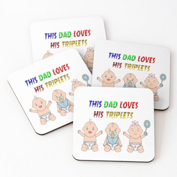 Item preview, this dad loves his triplets designed and sold by Modish-Market.