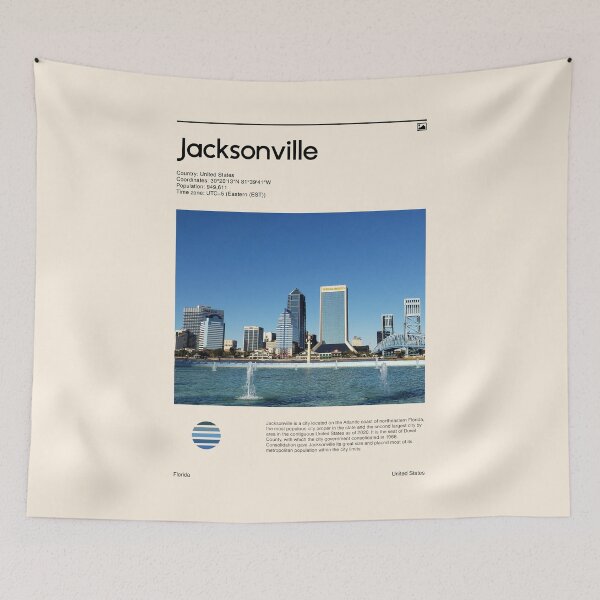 Item preview, Jacksonville (Travel poster) designed and sold by RabbitK.