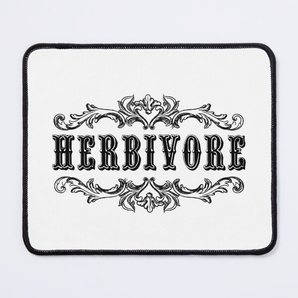 Item preview, Victorian Inspired "Herbivore" Design in Black on White designed and sold by LaDolceVegan.
