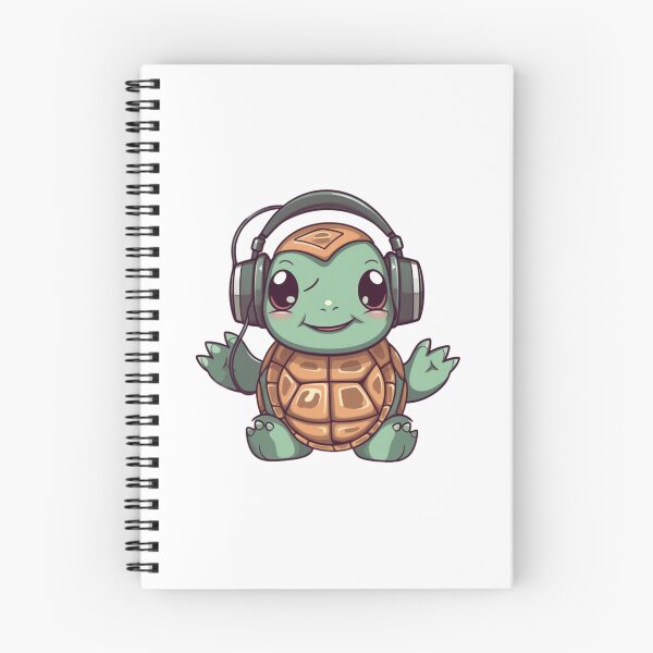 Item preview, Cute Turtle Wearing Headphones designed and sold by HandCraftedArt.