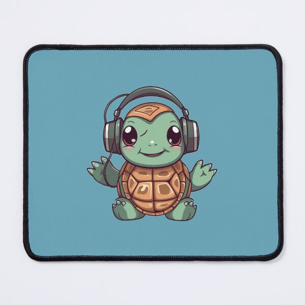 Item preview, Cute Turtle Wearing Headphones designed and sold by HandCraftedArt.