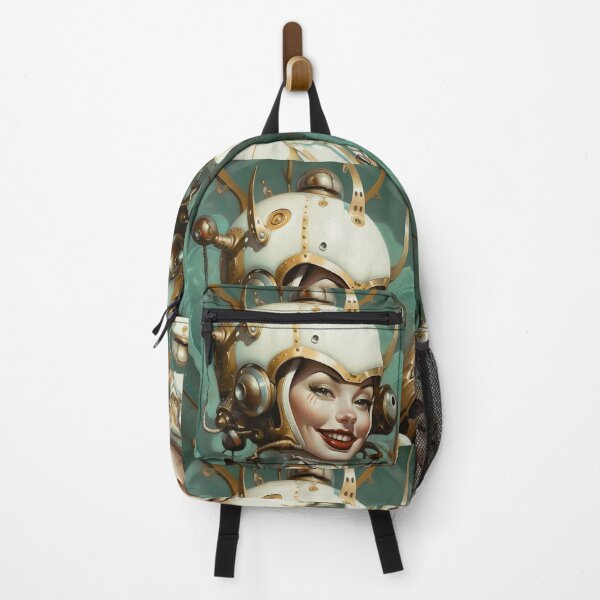 Item preview, Sci-Fi, retro futuristic beautiful smiling girl designed and sold by GueloStudio.