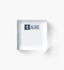 PUBG Playerunknowns Battlegrounds 1 Alive Acrylic Block