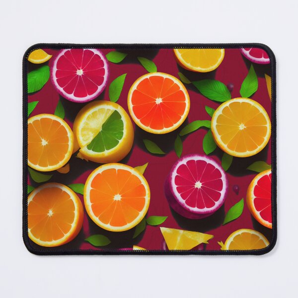 Item preview, Fruits Pattern Orange Ruby Red Grape Lime Slices Leaves - Fruits designed and sold by internlvisions.