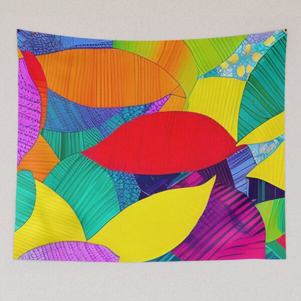 Item preview, Abstract Colorful Leaf Pattern designed and sold by calibrit.