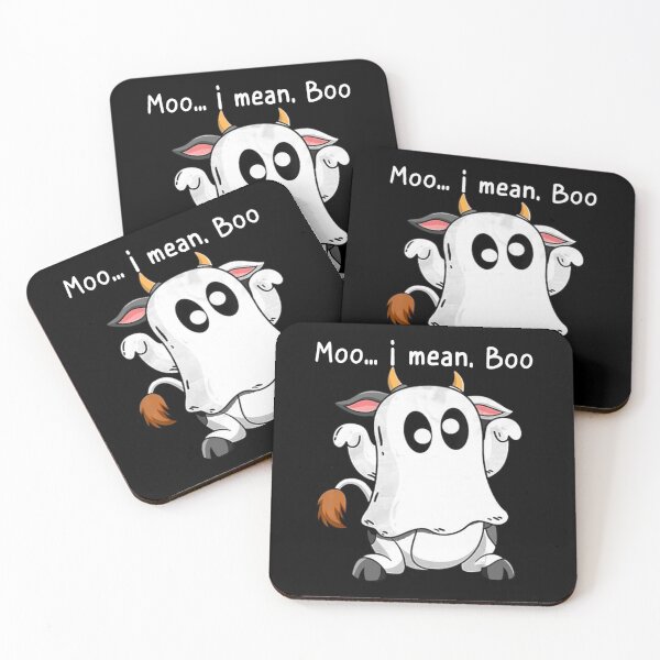 Item preview, Moo I Mean Boo Ghost Cow  Ghost Cow Halloween Farmer    designed and sold by tracyletts.