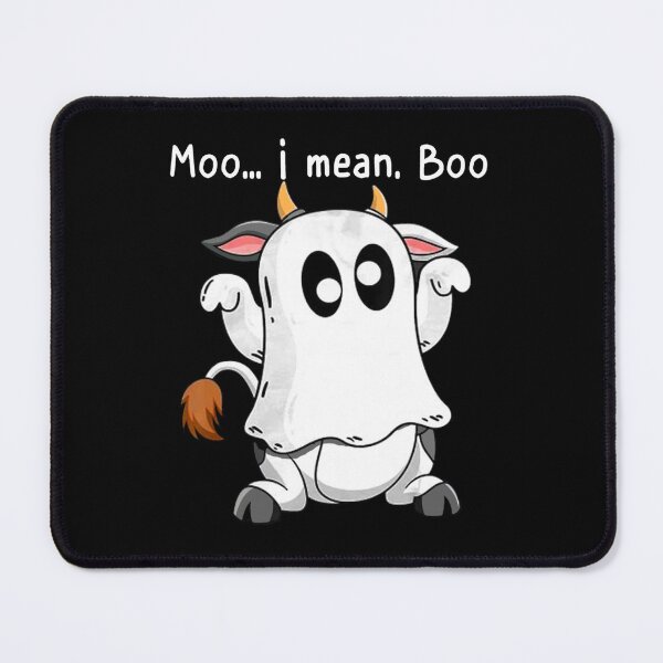 Item preview, Moo I Mean Boo Ghost Cow  Ghost Cow Halloween Farmer    designed and sold by tracyletts.