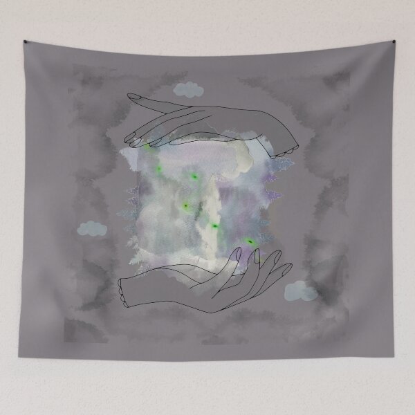 Item preview, Altar Cloth - Storm Witch - Watercolor Casting Surface designed and sold by LochNestFarm.