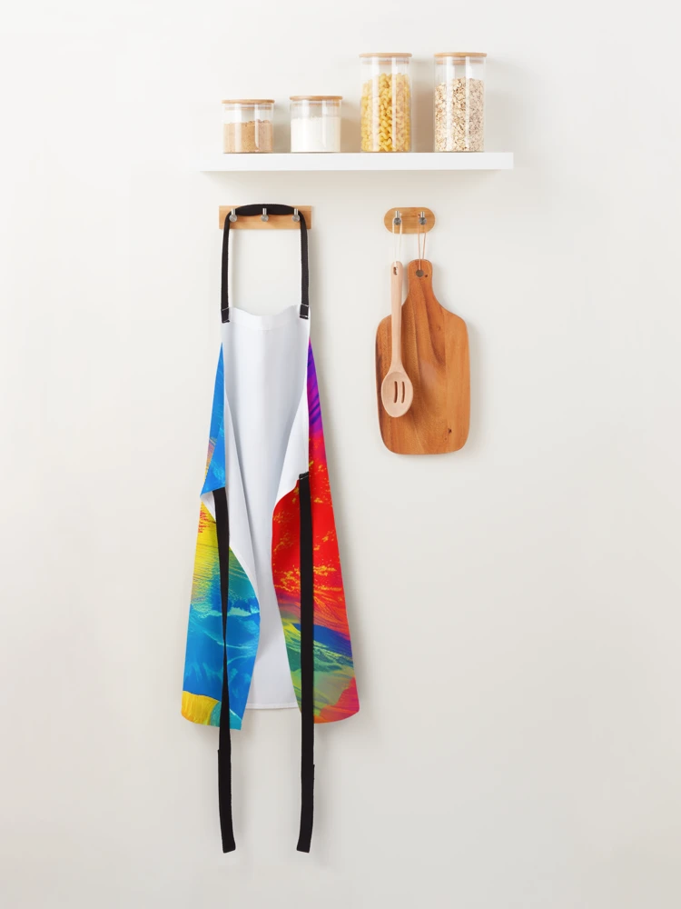 Thumbnail 2 of 6, Apron, Abstract Colorful Splash  designed and sold by calibrit.