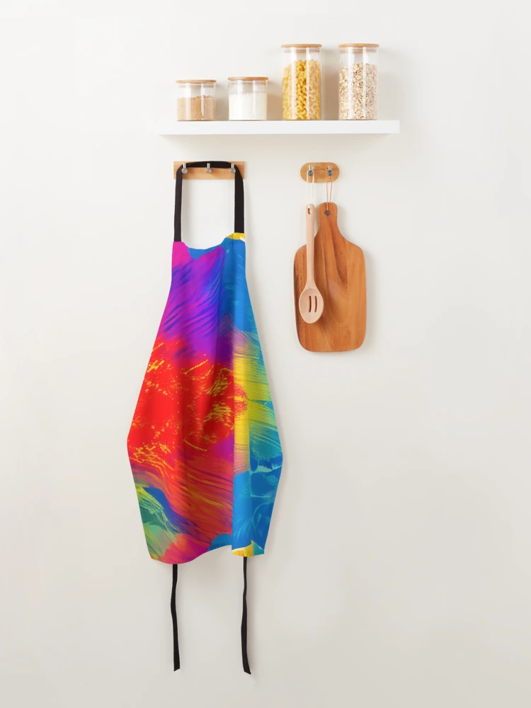 Thumbnail 4 of 6, Apron, Abstract Colorful Splash  designed and sold by calibrit.