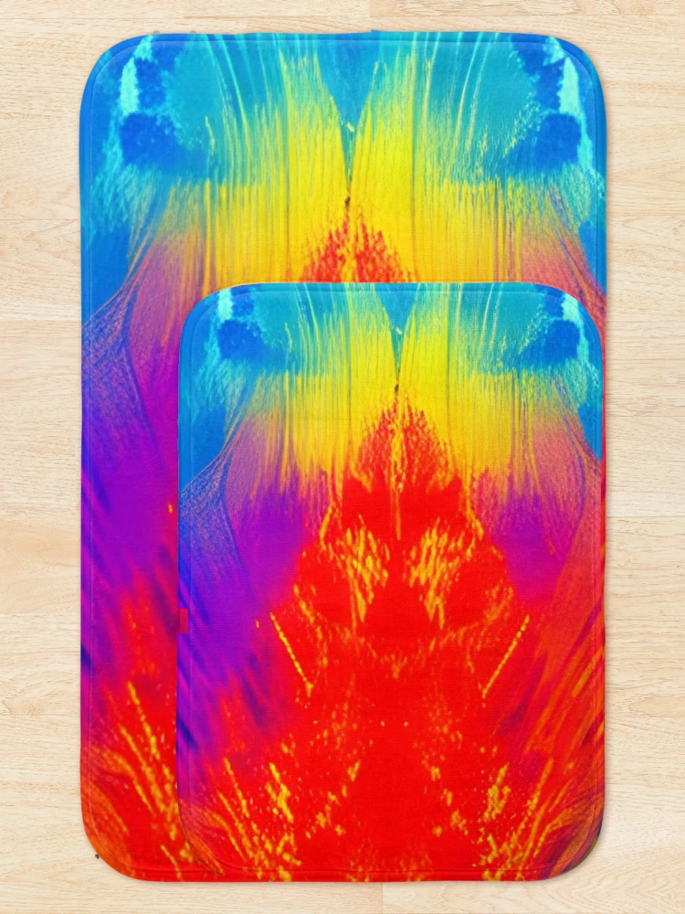 Thumbnail 5 of 6, Bath Mat, Abstract Colorful Splash designed and sold by calibrit.
