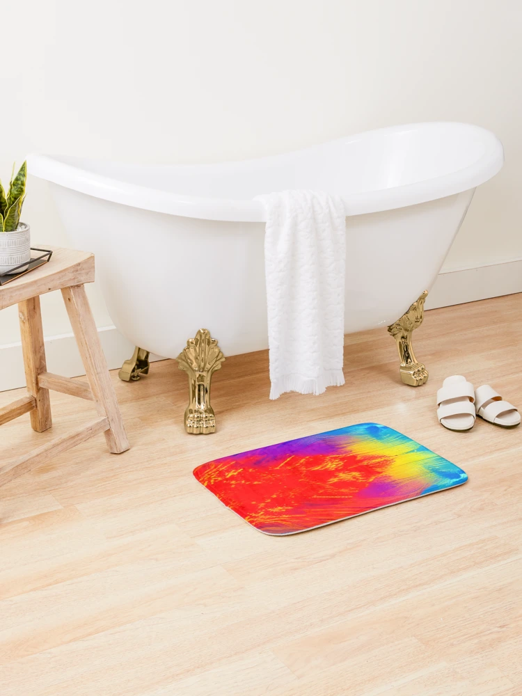 Thumbnail 2 of 6, Bath Mat, Abstract Colorful Splash designed and sold by calibrit.