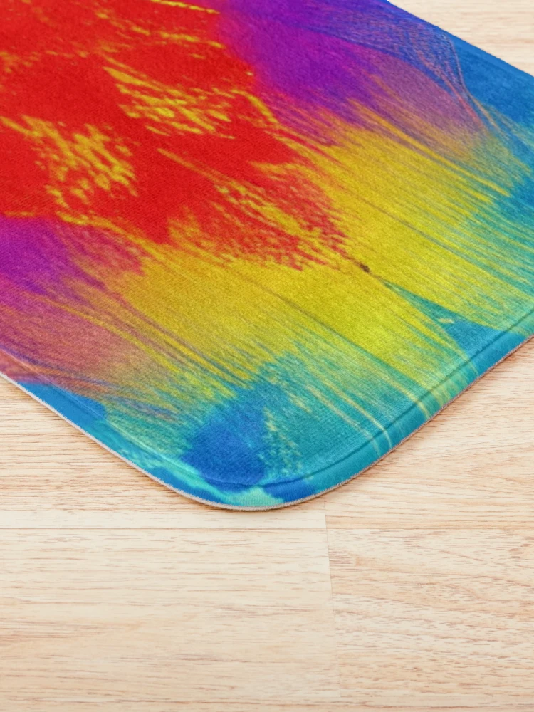 Thumbnail 3 of 6, Bath Mat, Abstract Colorful Splash designed and sold by calibrit.
