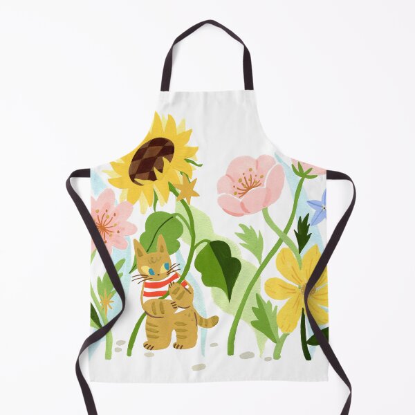 Item preview, Curcuma Cat with blossom flower designed and sold by YunjieWoods.